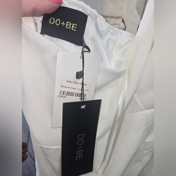 NWT DO+BE Large White Halter Dress Bridal Bachelorette White Party Classy Sleek - Picture 5 of 5